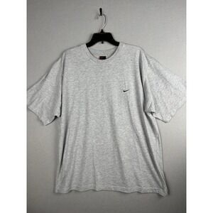Vintage Nike Tee XL Gray Essential Y2K 90s Shirt Regular Fit Made In Greece 3877